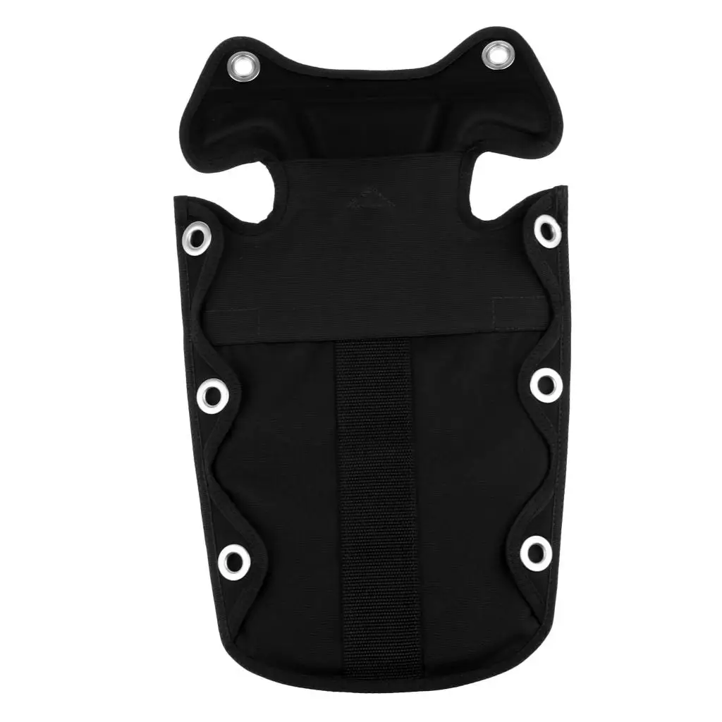 Scuba Tech Diving Nylon Backplate with Pad And 8 Binding Screws, Black