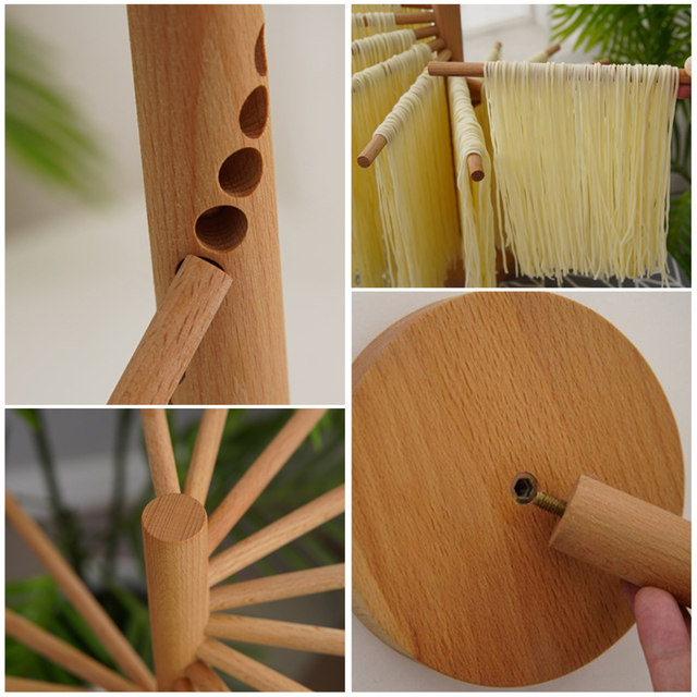 Gpoty Wooden Pasta Drying Rack Pasta Dryer Wooden Spaghetti Stand