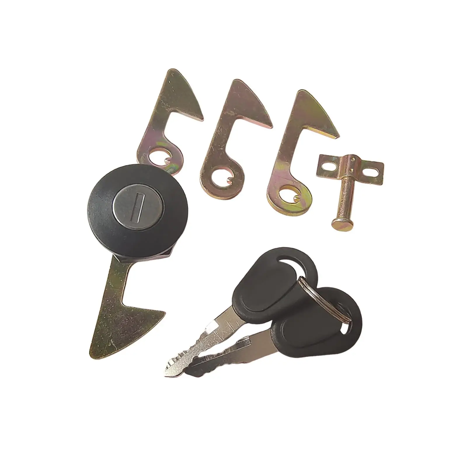 Motorcycle Rear Trunk Lock Replacement 2 Keys 4 Metal Hook Luggage Box Lock