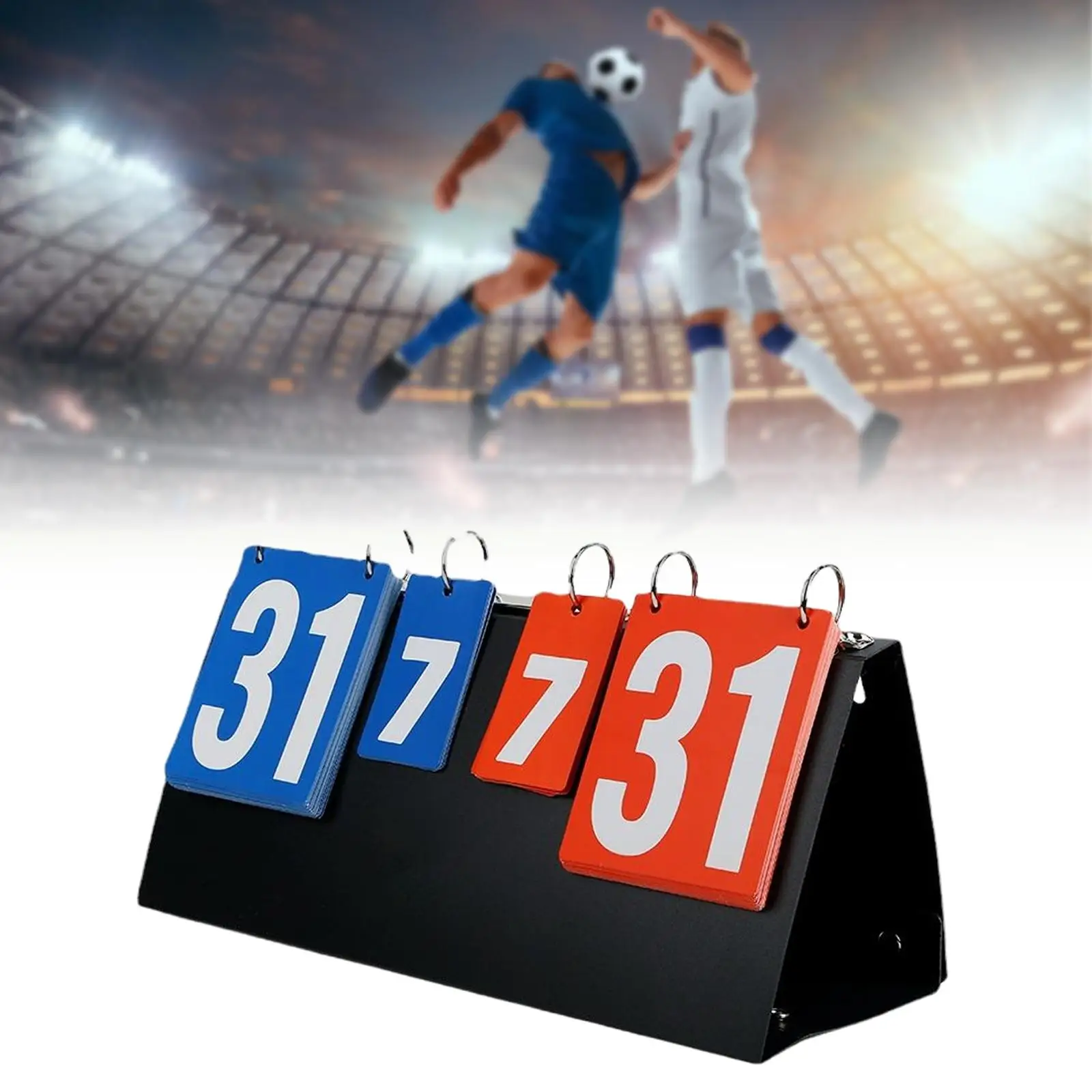 4 Digits Portable Table Top Scoreboard, Score Keeper for Basketball Football Tennis Baseball Soccer Volleyball