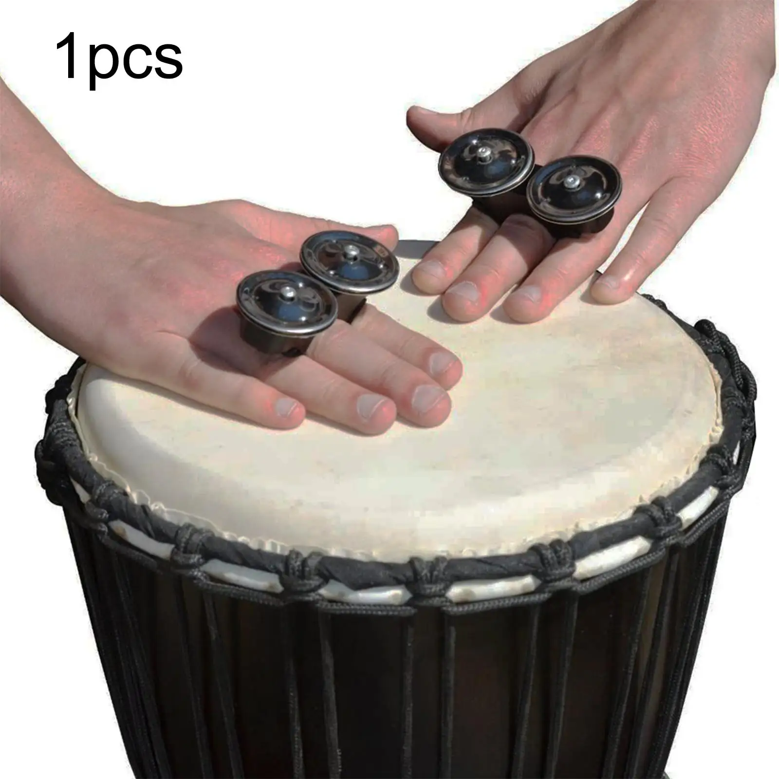 Percussion Finger Bell Tambourine Hand Drum for Bands Guitarists Concert