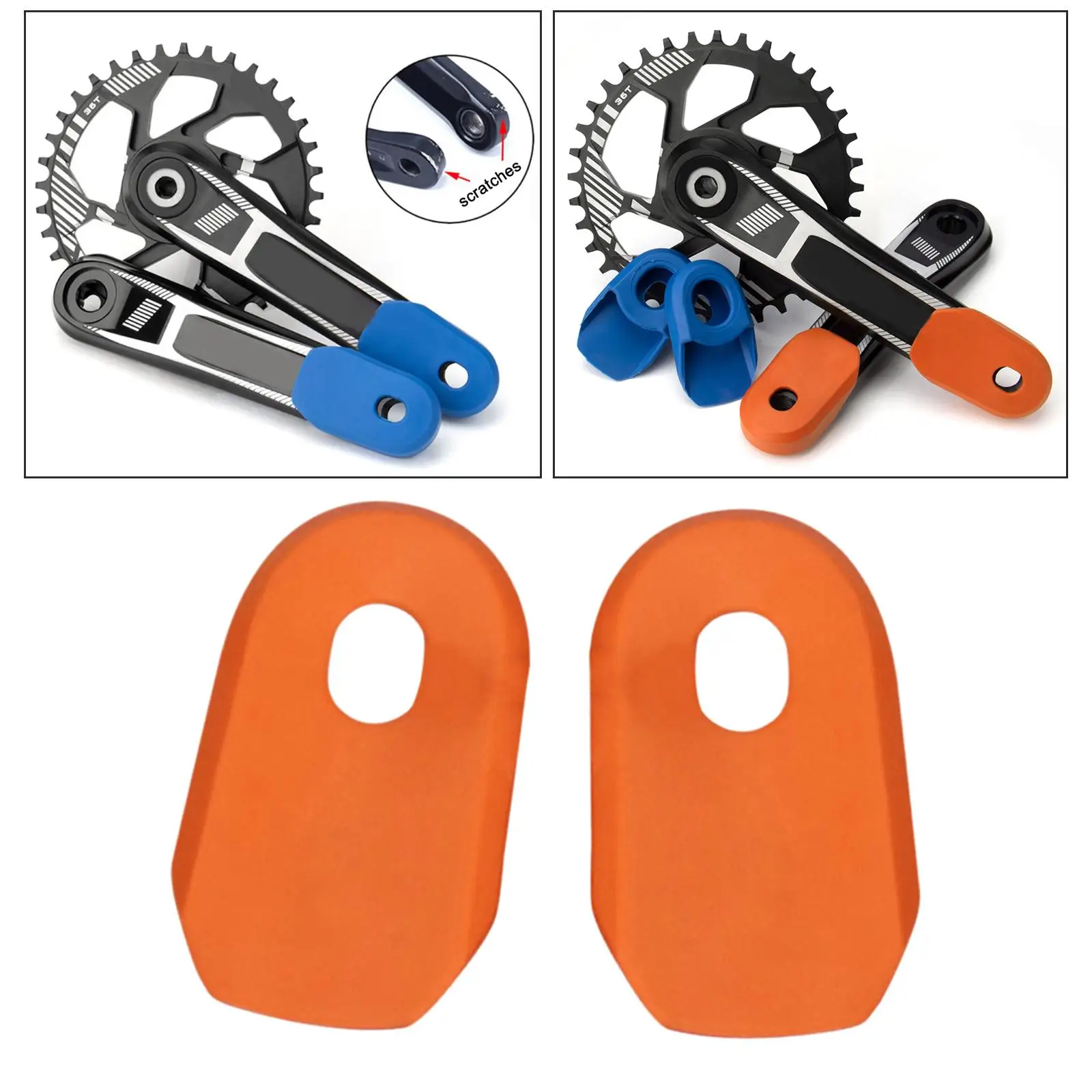 2x Road Bike Crank Arm Protector Crankset Cycling Accessories Bicycle Crank Boots Cover