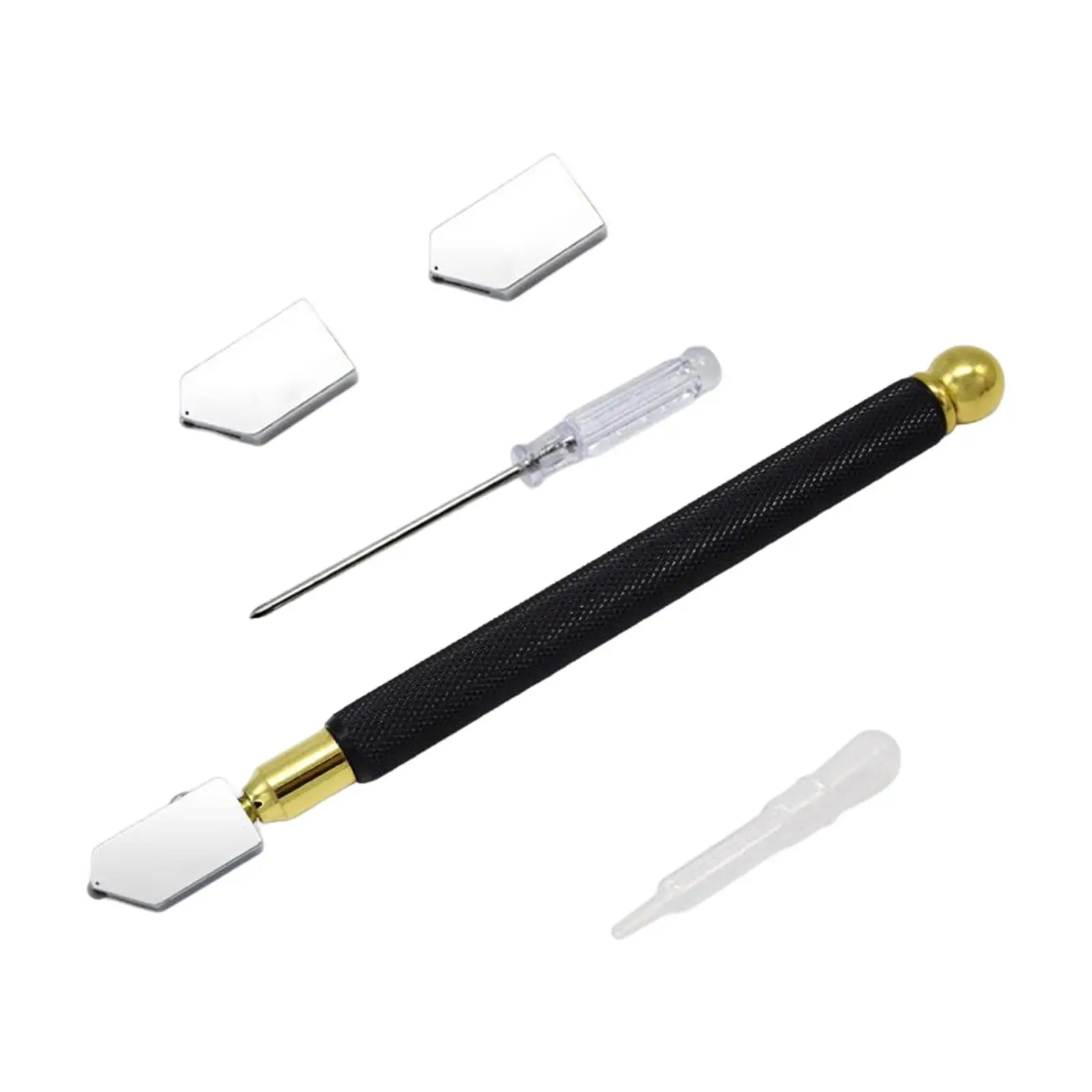 Upgrade Glass Cutter with 2 Extra Heads and A Screwdriver Precision 2mm-20mm