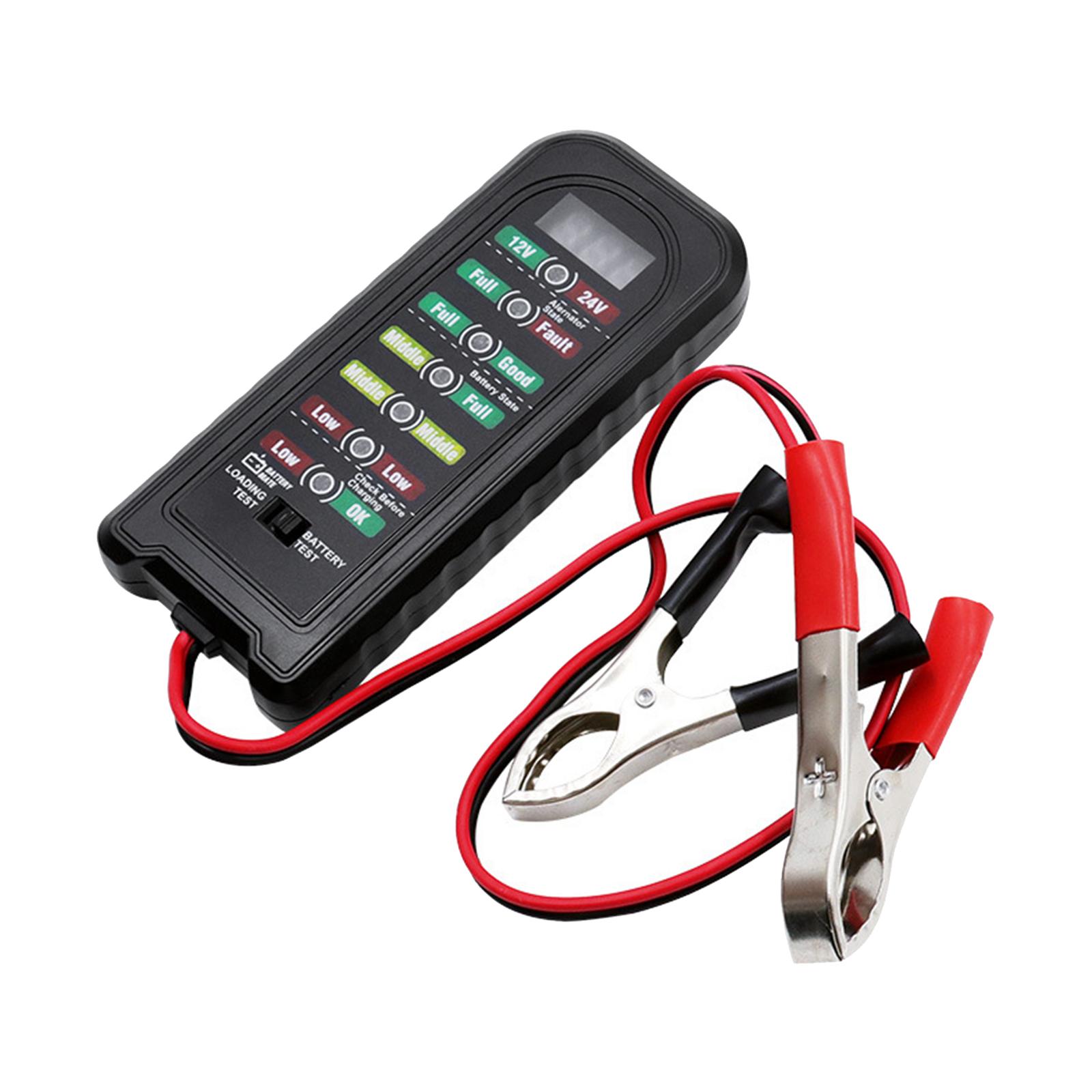 Car Battery Tester 12V 24V Automotive Battery Load Tester Durable