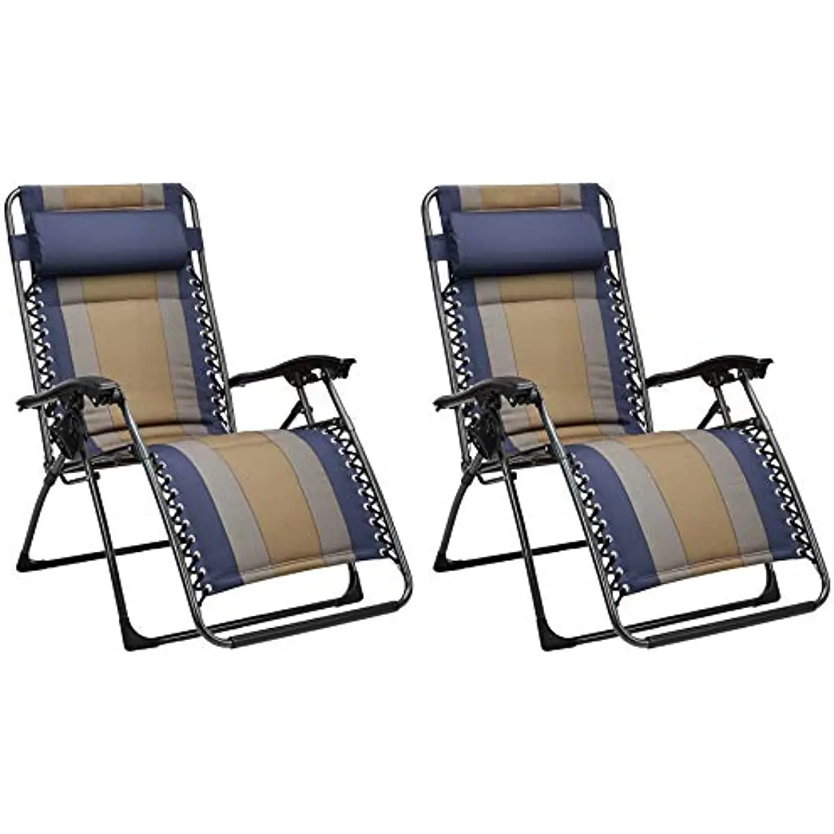 Title 1, Basics Lot de 2 chaises longues inclinables, re...