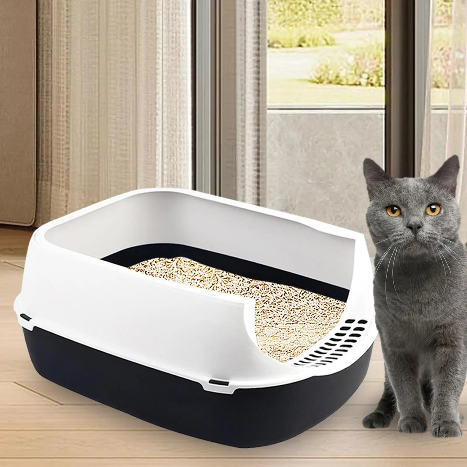 Cat , Kitten Potty Pan for Indoor Cats Easy to Clean and Assemble