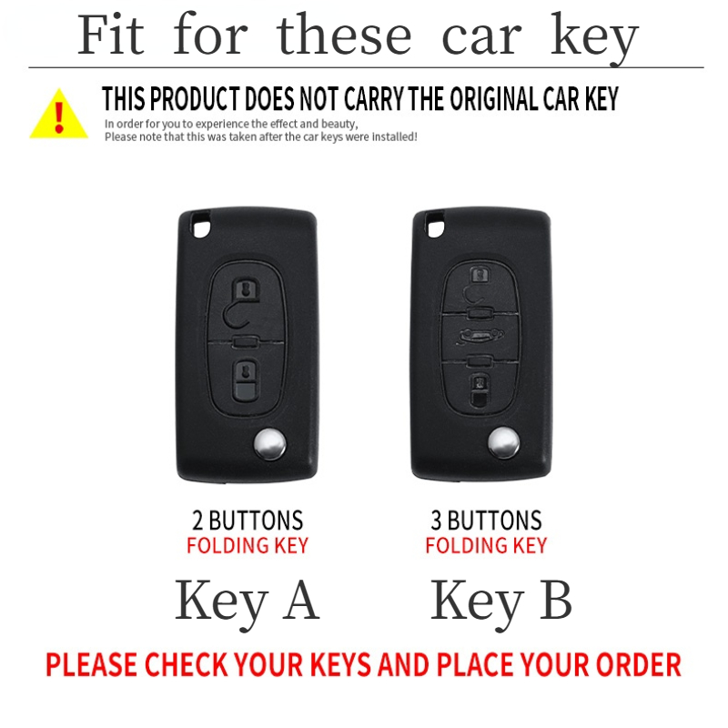 2/3 Bottoni Della Lega di Chiave Dell'automobile Della Copertura Della Cassa del Supporto di Chiave Dell'automobile di Borsette A Distanza di Vibrazione Fob per Citroen C2 C3 C4 C8 PEUGEOT 308 207 307 3008 5008 - S3f1248a98c5045b6a16a908c6f835582u