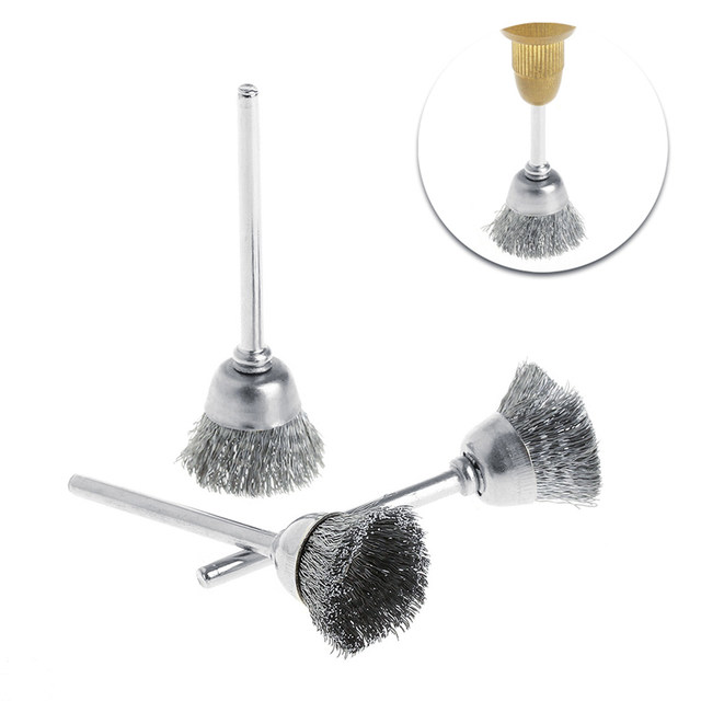 2-Pack Stainless Steel Wire Wheel Brushes With 1/4" Shank For Die Grinders & Drills