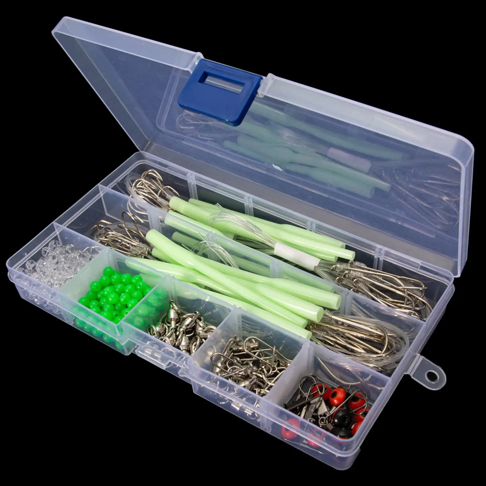289Pcs Portable Fishing Tackle Box Thread Hook Set Storage Case Carp Fishing Gear Tool Beads Fishing Accessories for Beginners