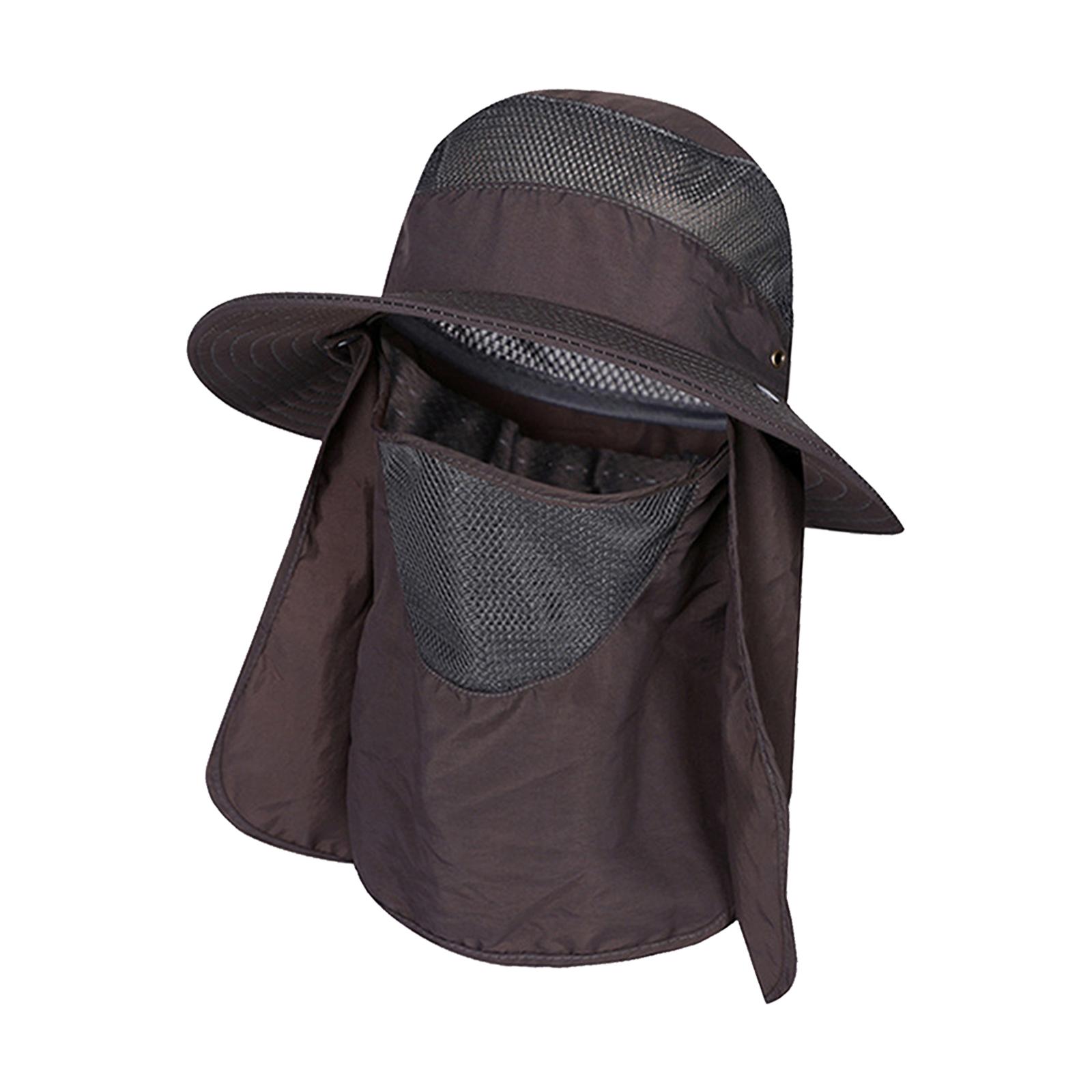 Fishing Hats Summer Cap Bucket Hat Face Cover Foldable Cap with Removable Neck