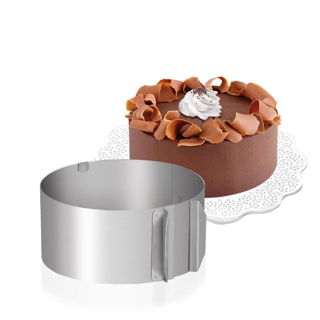 Cercle à Gâteau Réglable 16-30cm - Avec Collerette | Acier Inoxydable | Pour Mousses Et Desserts