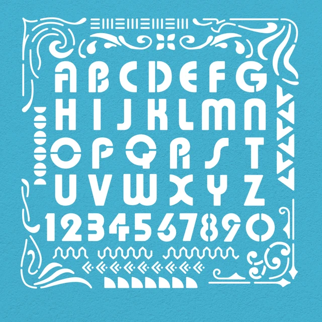 Matte Metal Letter Stencils A to Z Alphabet Number Symbol Stencil