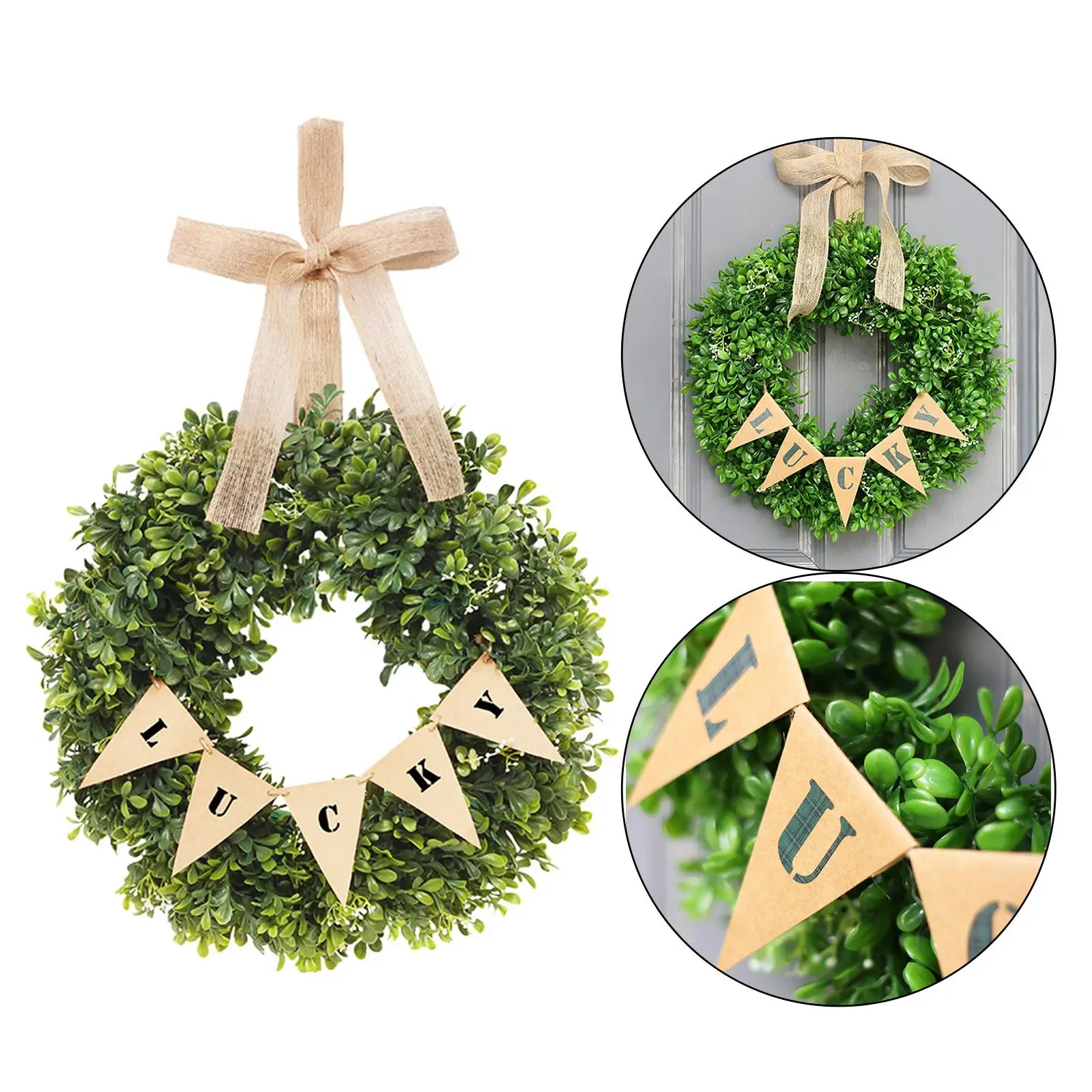 40cm Easter Greenery Wreath Spring Wreaths Suit for All Scenarios Widely Usages Garden Decor