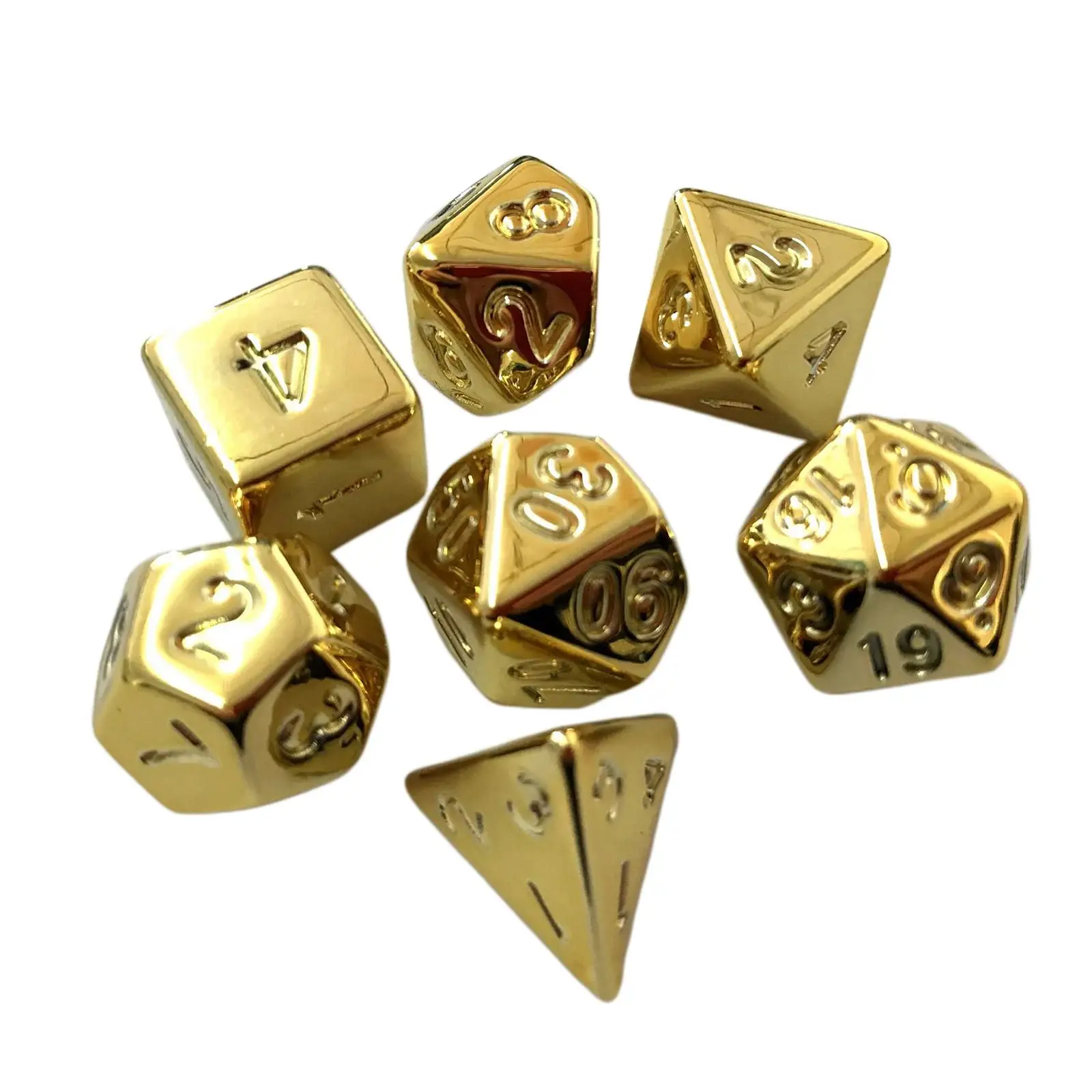 7x Acrylic Polyhedral Dices D4-D20 Multi Sided Dices Entertainment Toys for RPG TCG Role Playing Table Board Games