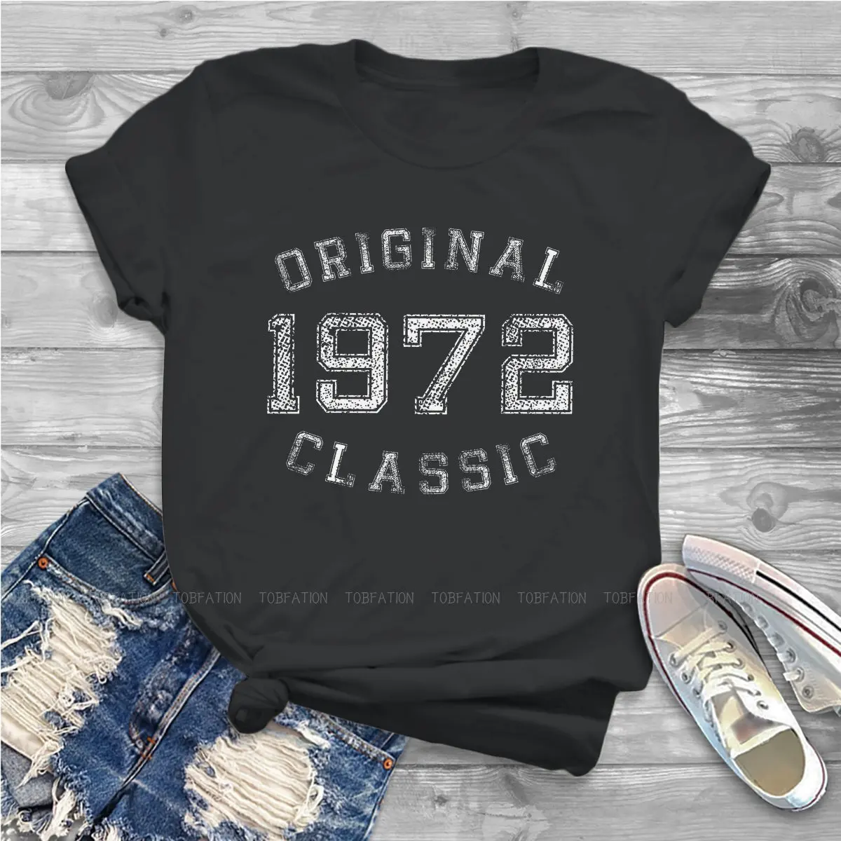 Original Retro Vintage 50th Birthday Gift TShirt for Girl 1972 2022 50 Years Old Hip Hop T Shirt Short Sleeve 5XL 
 Hot Sale