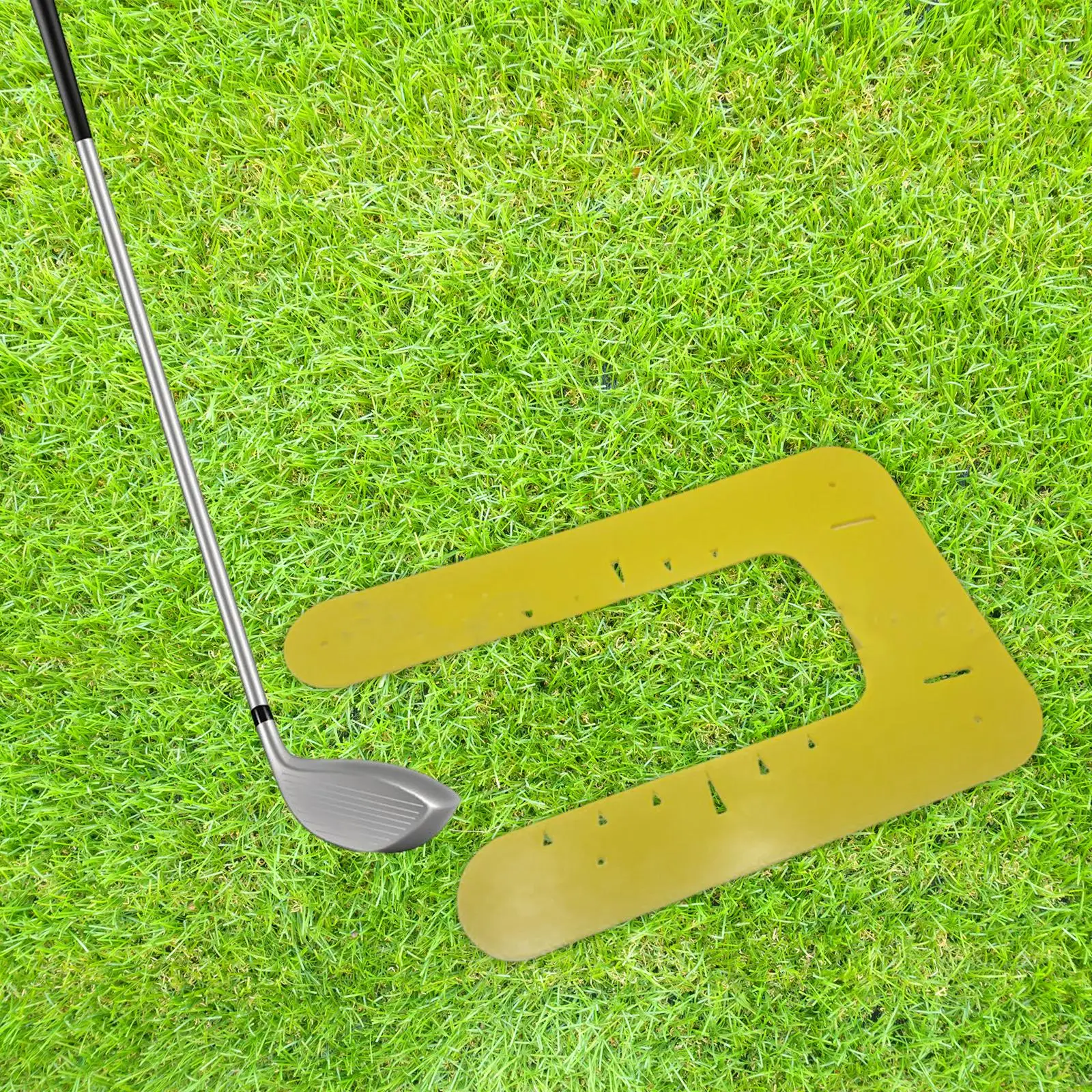 Golf Alignment Trainer Aid Tracing Swing Supplies U Shape Durable Golf Practice Swing Mat for Beginners Sports Adults Backyard