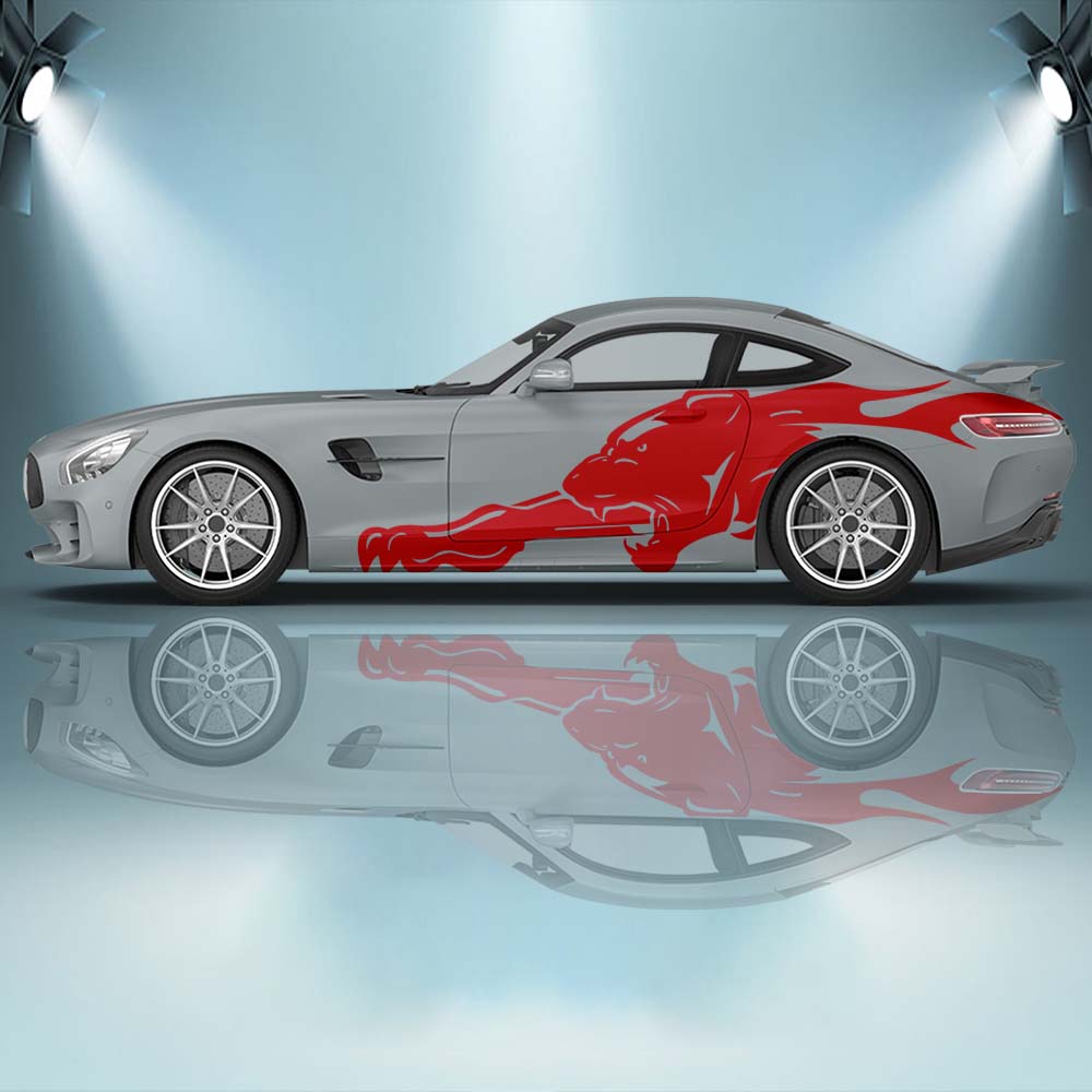 Panther und Klaue Seite Fahrzeug Malerei Aufkleber Seite Auto Aufkleber gegossen Vinyl Schmerz Auto Aufkleber Universal größe Verpackung Aufkleber – Detail 2