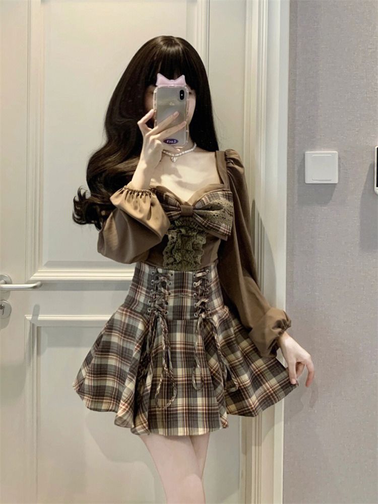 para mulheres, estilo Harajuku casual, senhoras doces