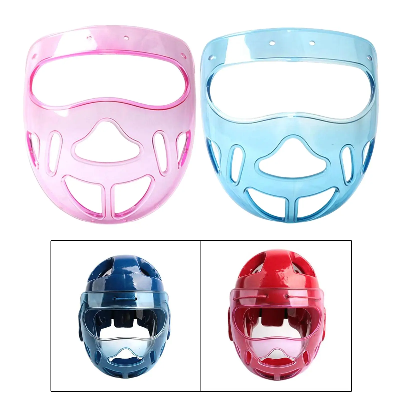 Transparent Taekwondo Faceguard Head Gear Face Protection cover for Boxing