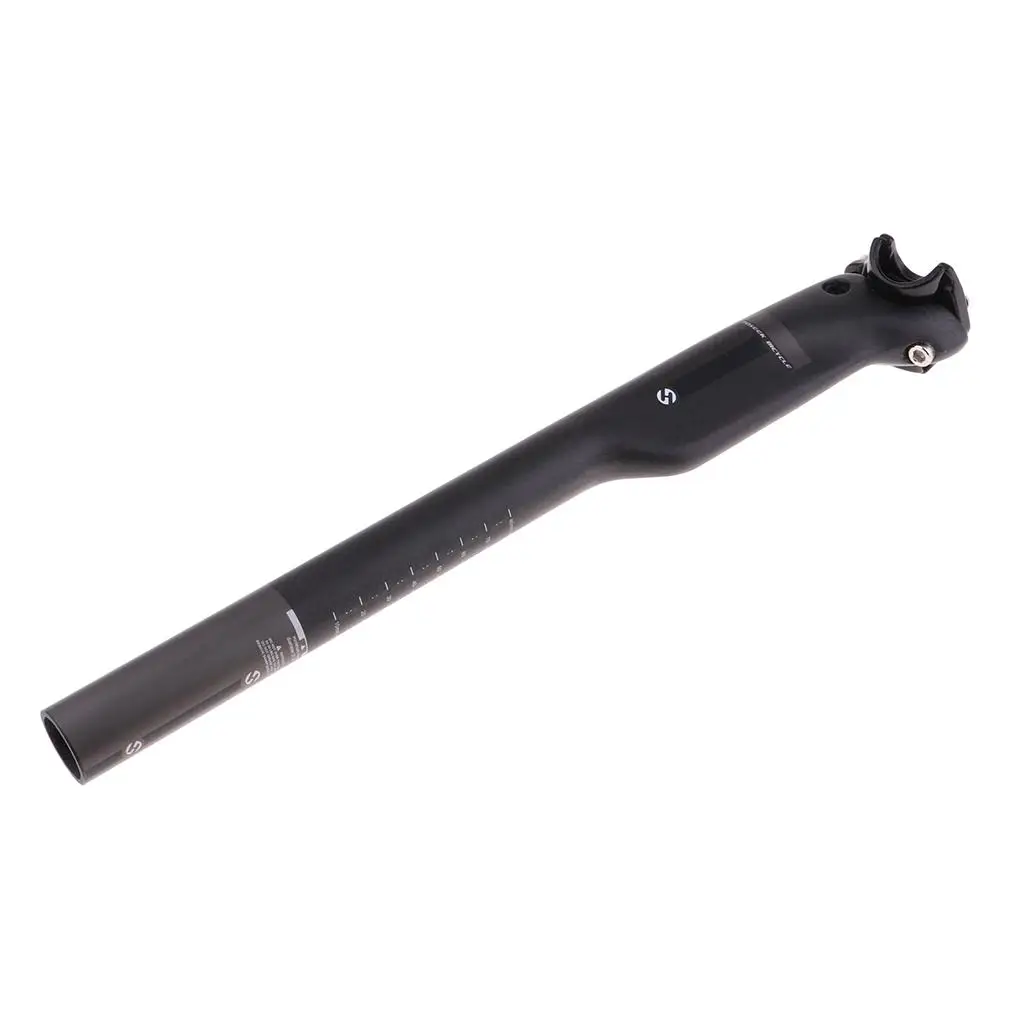 Carbon Fiber Seat Extended Seatpost Adjustable Frosted Tube