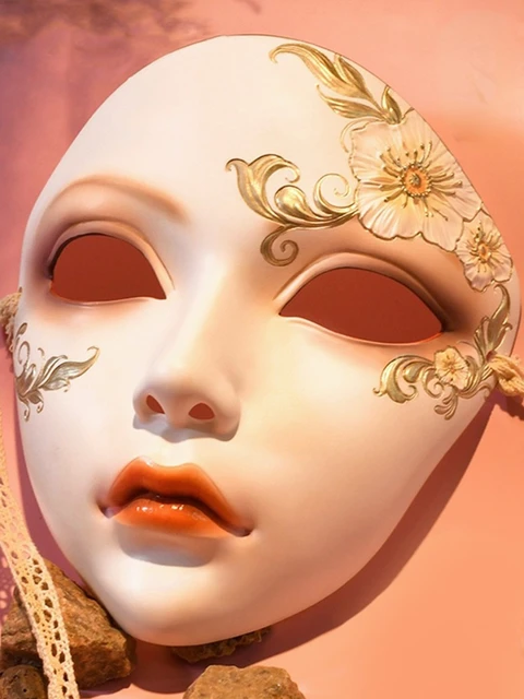 Exquisite Ancient Style Mask Full Face Female Beauty Two Yuan Sentiment Cos  Chinese Style Hanfu Props Dance Decorative Masks - AliExpress