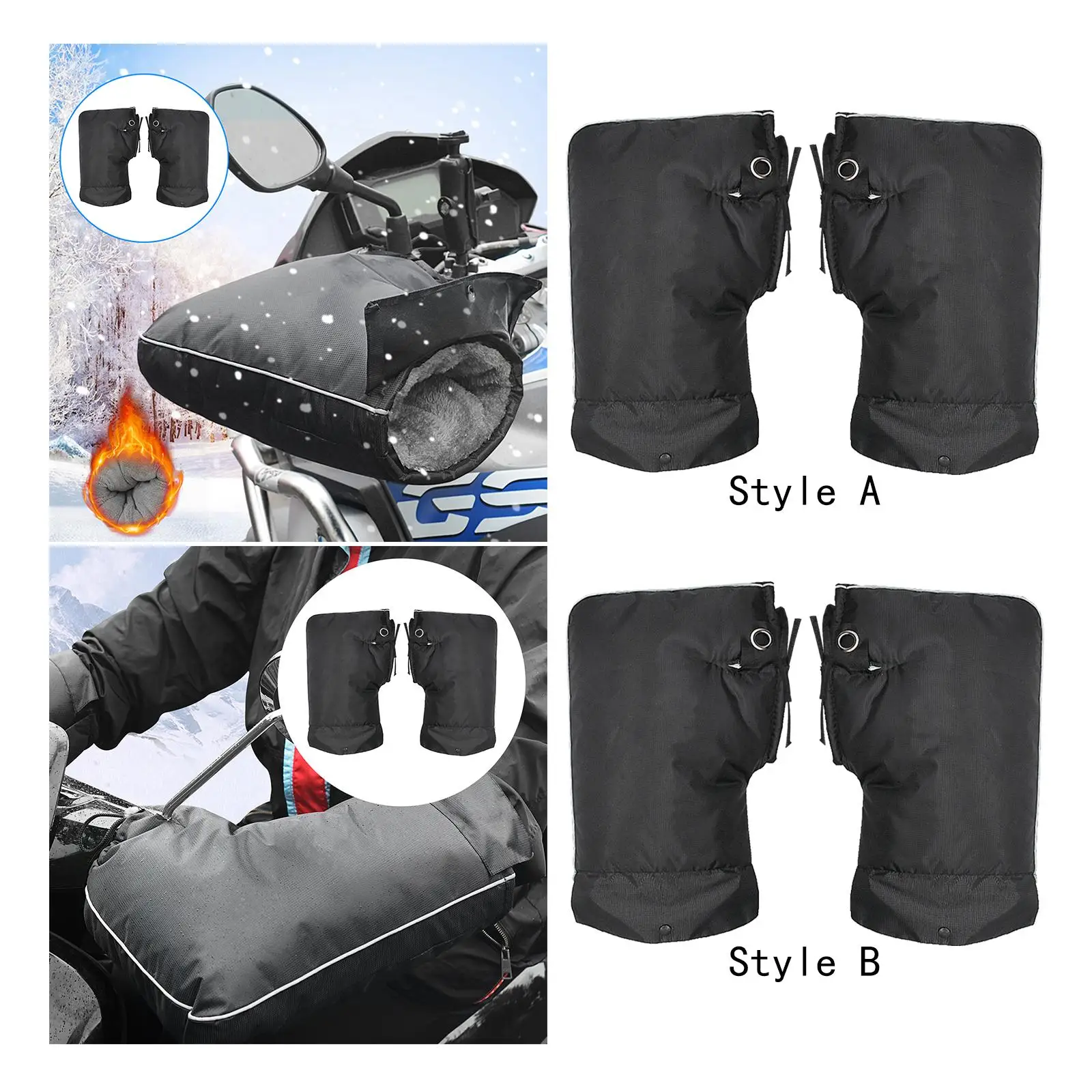 Motorcycle Handlebar Muffs Keep Hands Warm Soft ATV Gloves for Scooter