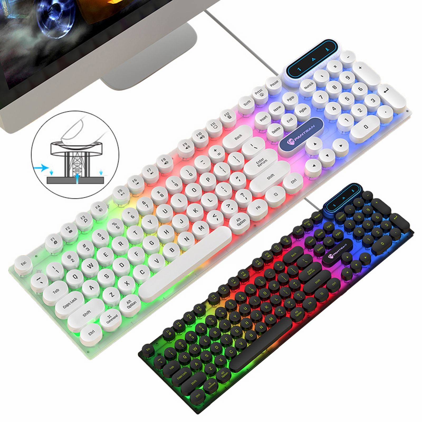 Игровая клавиатура для мальчиков с Rgb-подсветкой, 104 клавиш | AliExpress