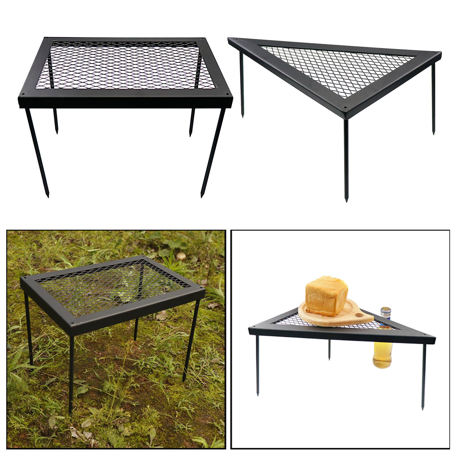 Folding Grill Table Camping Cooking Barbecue Table Pot Stand