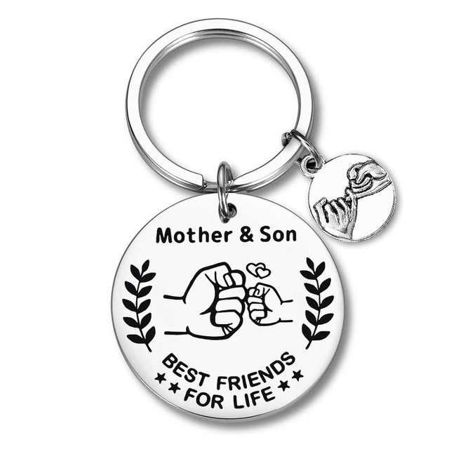 AHAETH Mother Son Keychain Boy Mom Gifts for Women Mom of Boys Gift Sons Are The Anchors of A Mother’s Life Keychain Mother Son Gifts for Mom Best