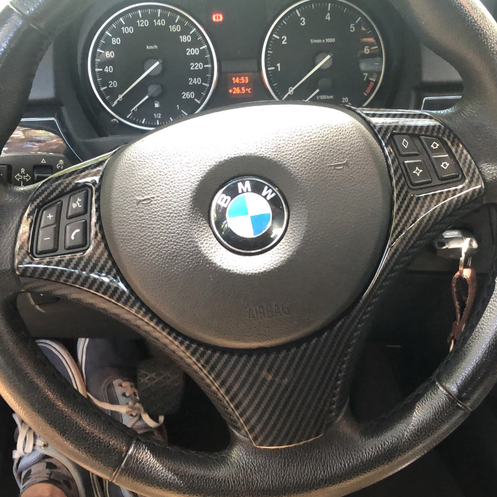 Auto Innere Lenkrad Panel Abdeckung Rahmen Trim für BMW E90 3 Serie 2005 - 2012 für BMW E87 1 Serie 2004-2011 Acc. – Detail 5