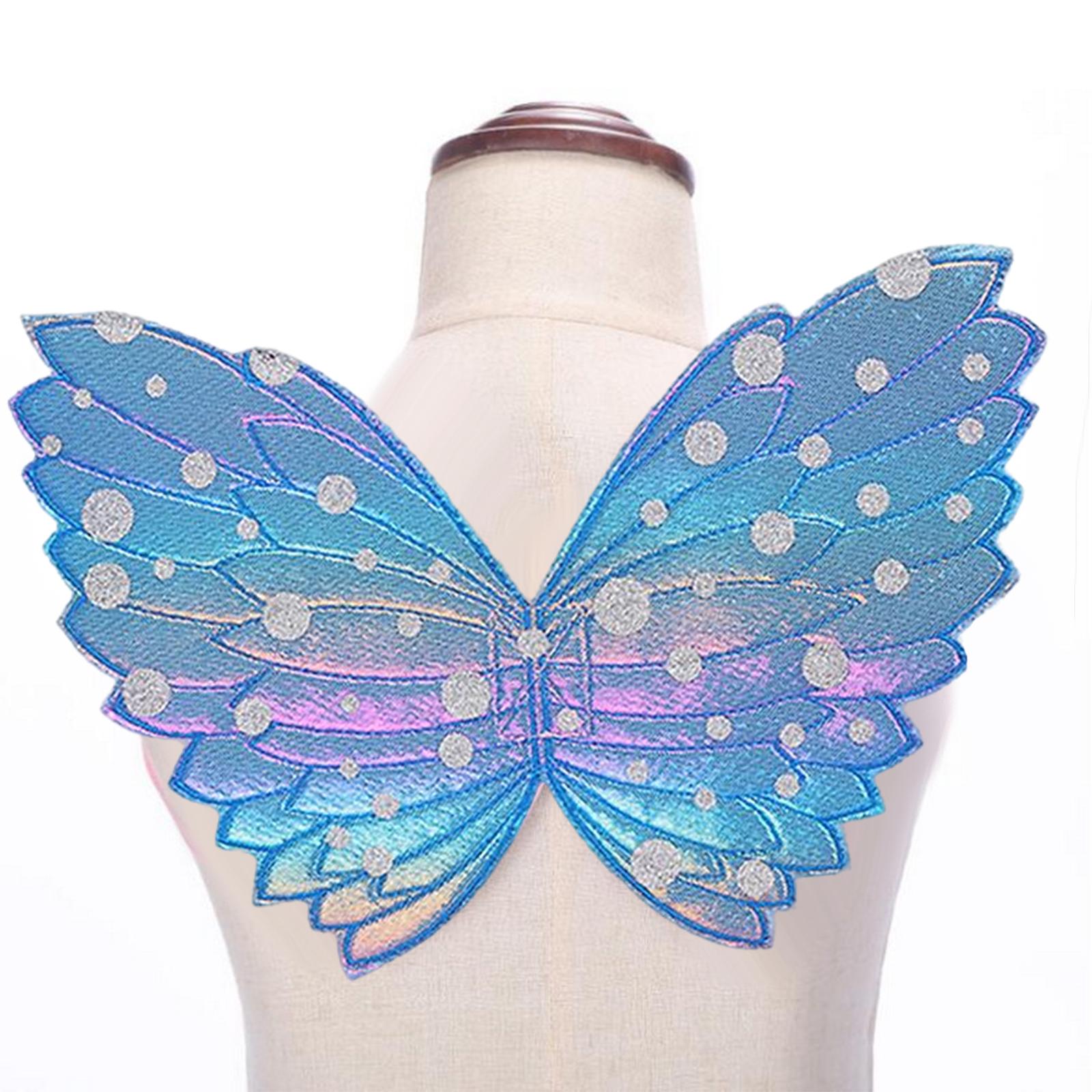 Princess Fancy Dress Set Butterfly Wing Photo Prop Dress up Angel Girls Fairy wings and Wand for Cosplay Xmas Role Play Carnival