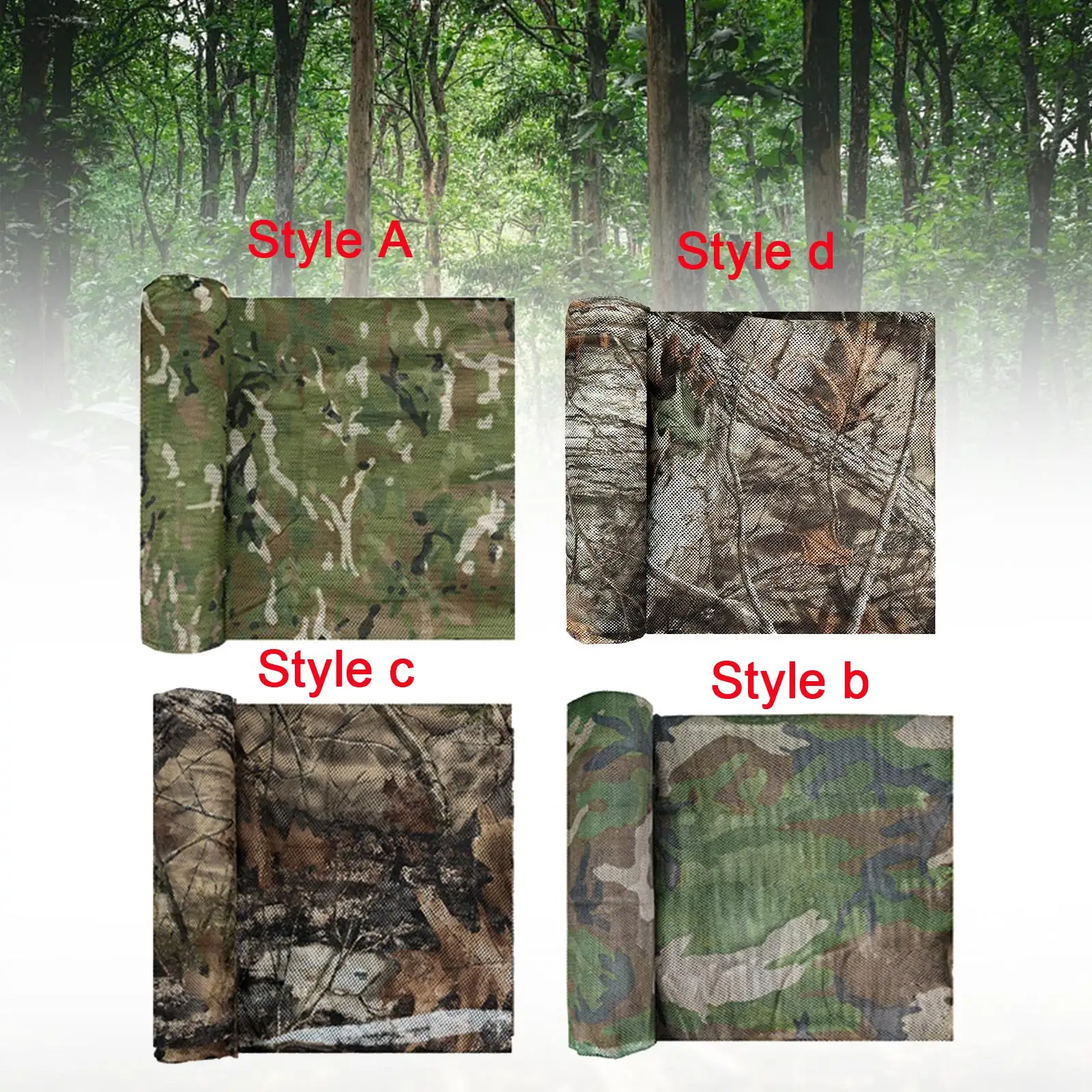 Camo Net Cover 300D Fabric 1.5MX4M Large Camo Mesh for Outdoor Party Decoration Front Yard Hunting Accessory