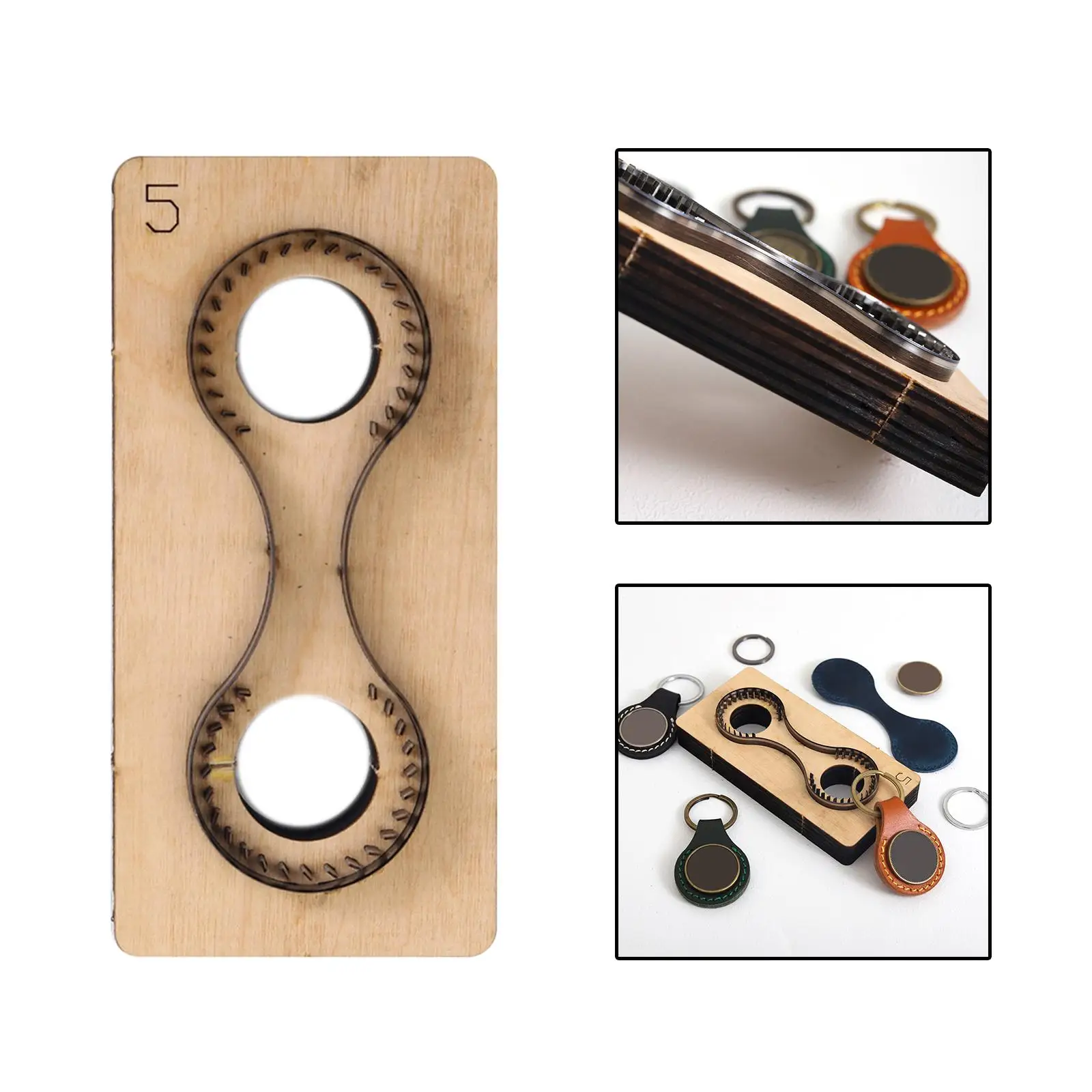 Metal Cutting Dies Key Chain 1Pcs Tool Set Easy to Use Durable Craft Reusable DIY Template Blade Wooden Cutter for Keychain