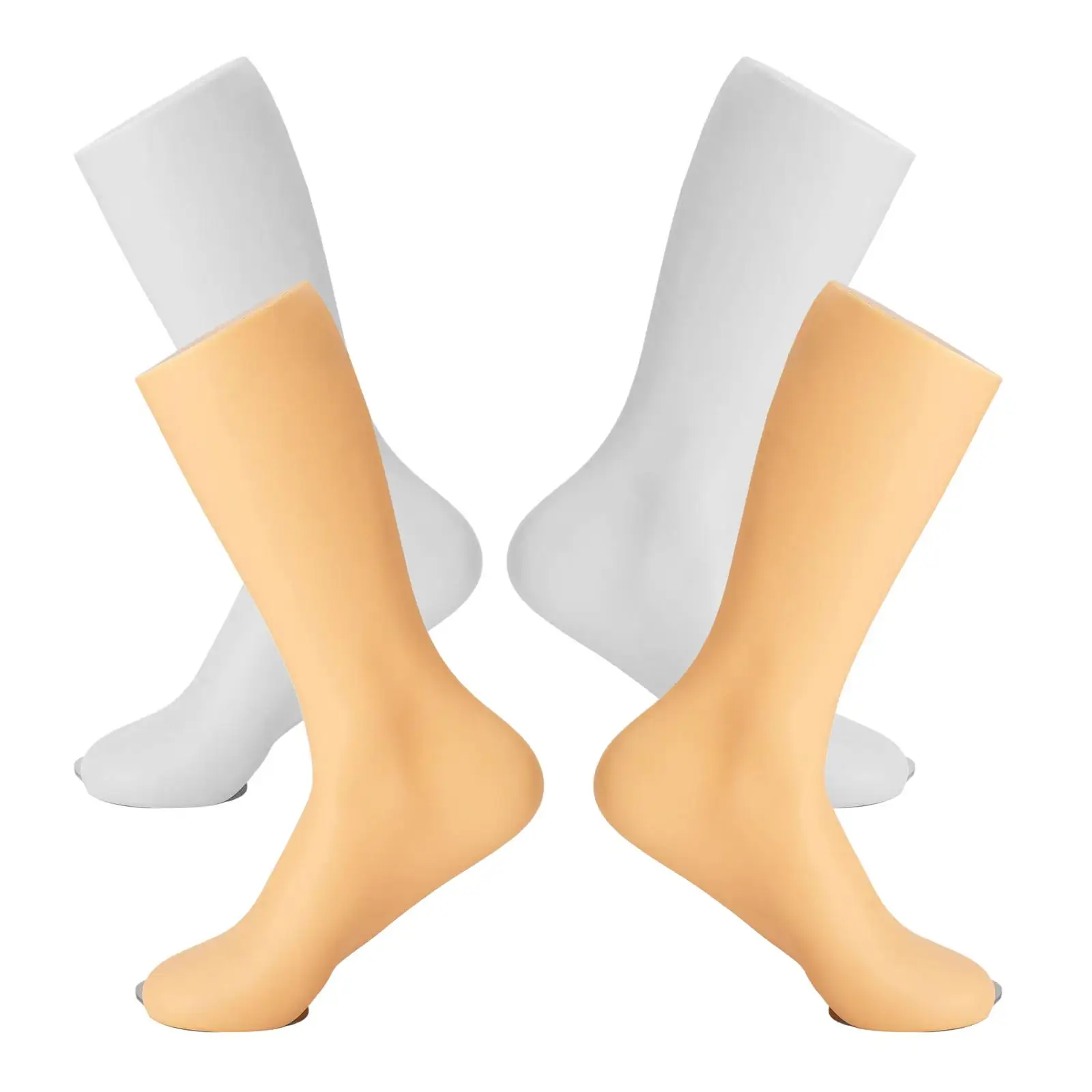 Free Standing Men Foot Mannequin Sock Display Stand Durable Stretcher Short