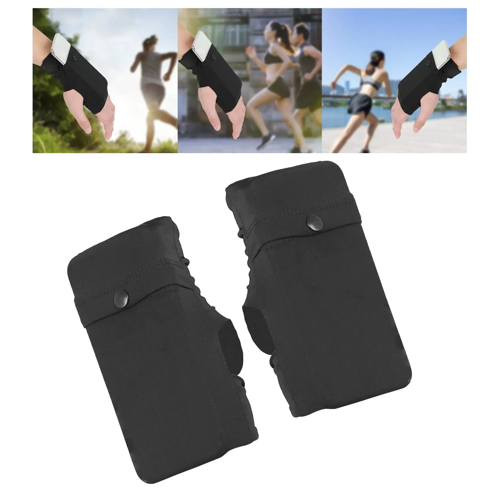 Fingerless Phone   Running Mobile Phone Holder Pouch Strap Cycling
