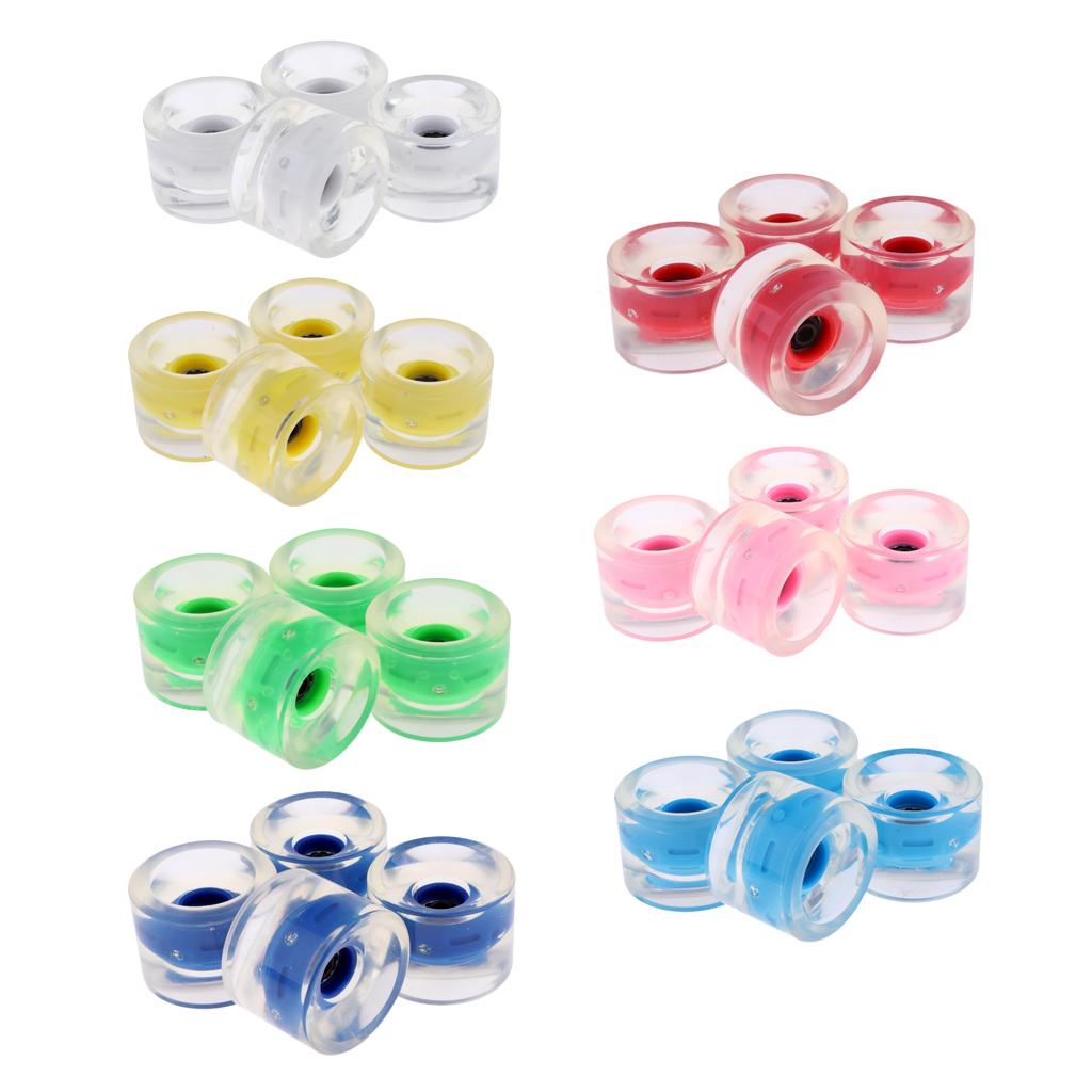 40mm Longboard Wheels for Trucks, Creative  Flashing Wheels for Skateboard, Men Women Outdoor Skateboarding Mountain Downhill