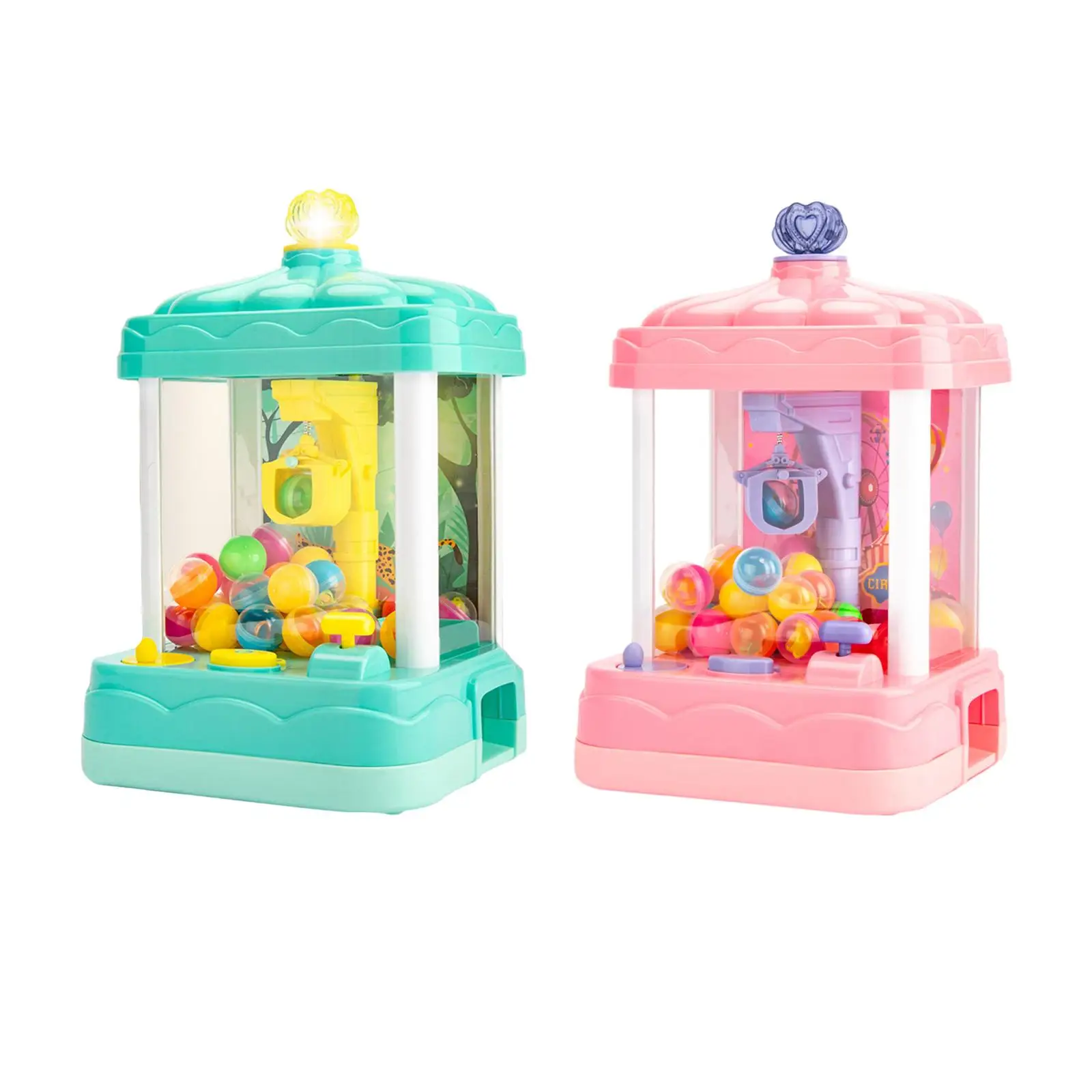 Mini Claw Machine with Music and Lighting Intelligent System DIY Coin Operated Play Game Doll Machine Crane Machines for Kids