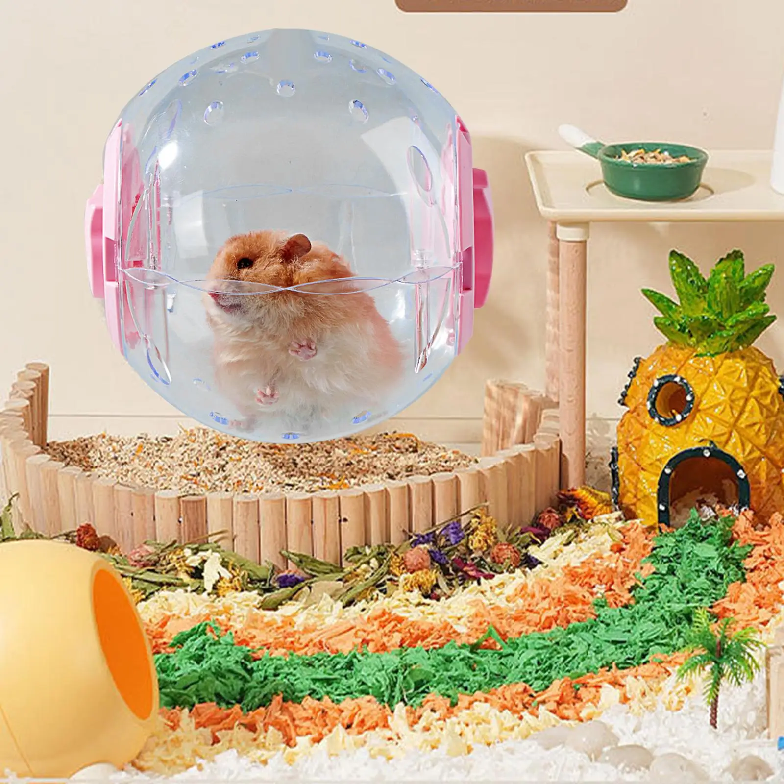 7inch Hamster Running Ball Wheel Jogging Ball Cute Multipurpose Accessories Convenient Assemble Interactive Toy Breathable