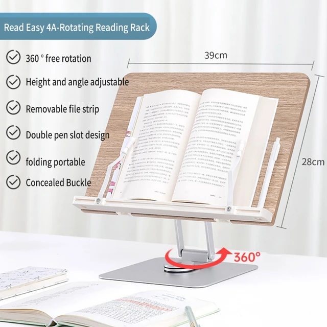 Adjustable Acrylic Book Stand for Reading Foldable Book Holder with Pen  Slot Desktop Riser for Laptop Tablet Textbook Cookbook - AliExpress