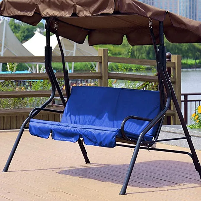 Swing Chair Cover Outdoor Garden Swing Pad Chair Seat Top Cover Sunshade Canopy Waterproof Replacement Chair Awning Cushion Seat