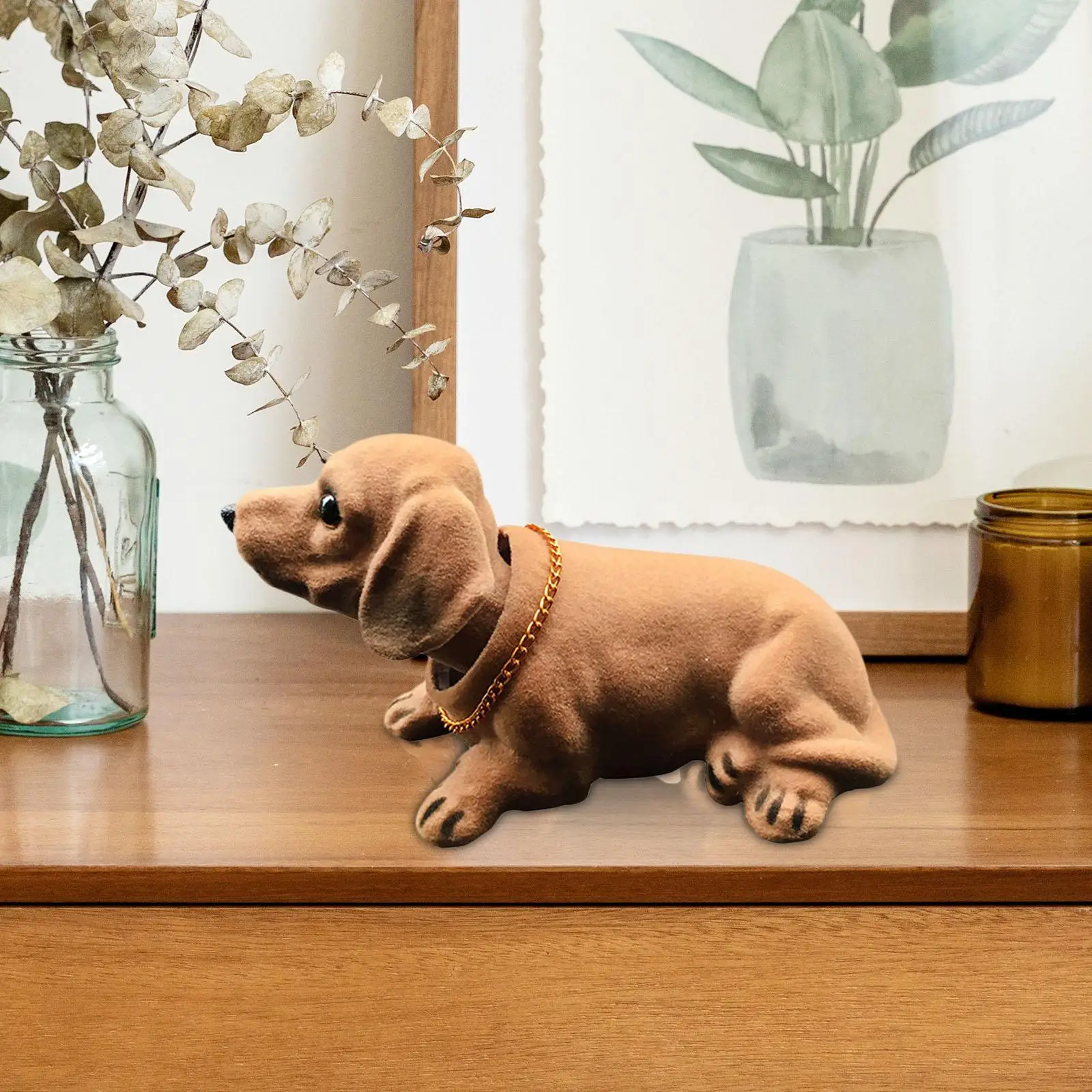 Mini Resin Bobble Head Dog Puppy Figurine Desktop Ornament Bobblehead Toy Creative Shaking Head Dog Decor