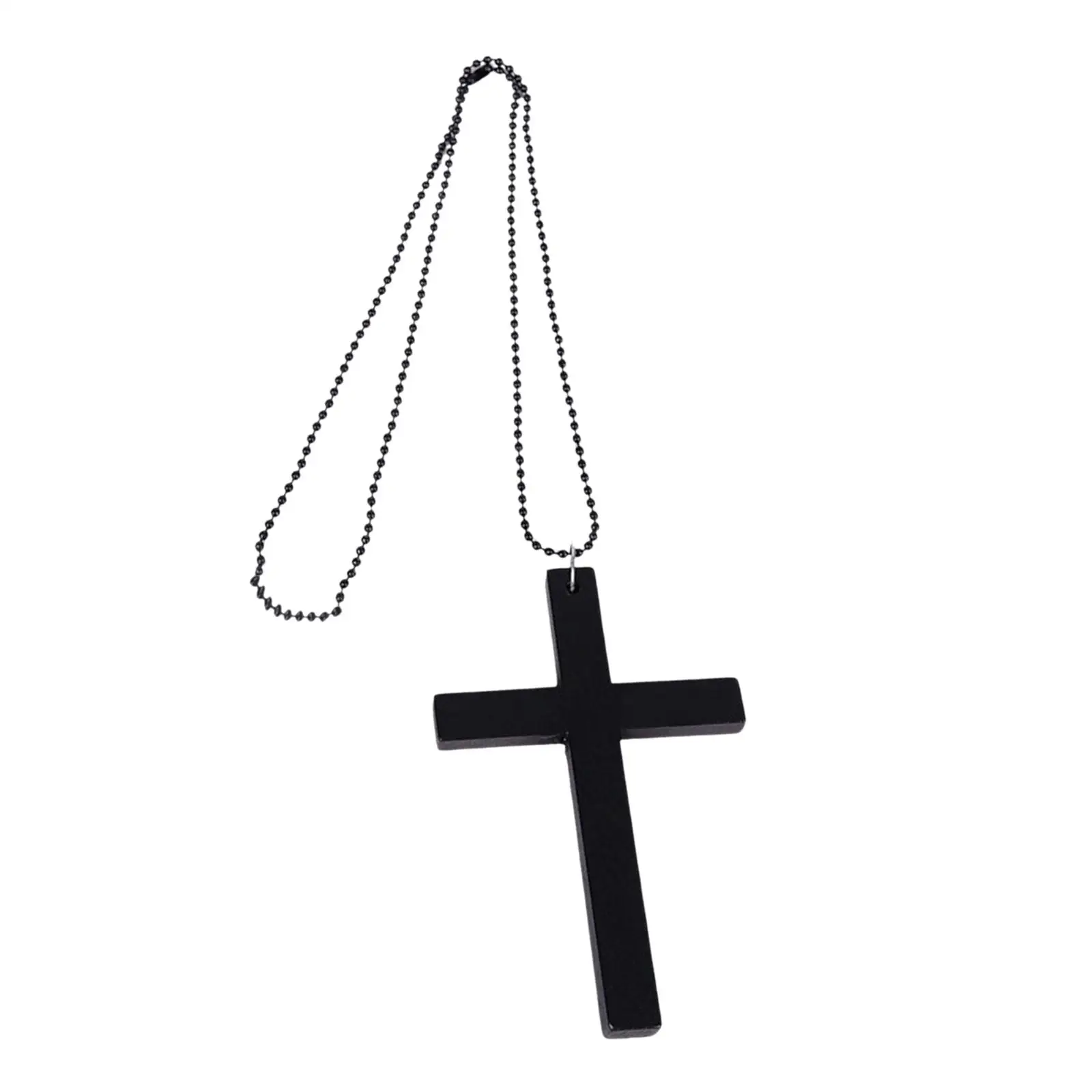 Cross Pendant Necklace Fashion Jewelry Halloween Costume for Religious Gift