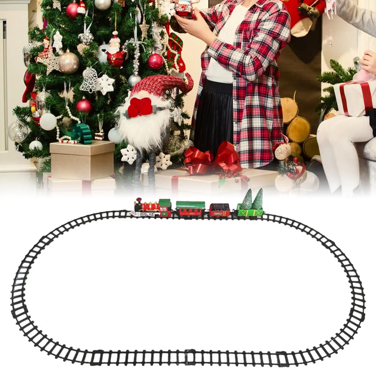 Electric Train Track Christmas Tree Decors Railway Track Set Train Toys for Boys Girls for Girls Boys Preschool Birthday Gifts