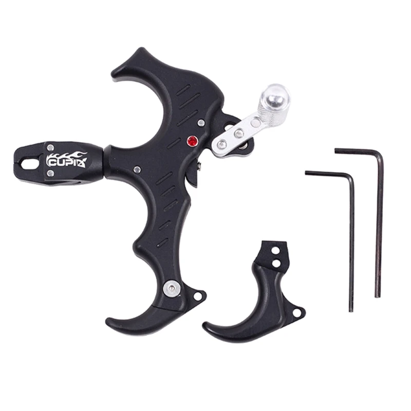 Compound Bow Release Trigger Thumb 3 Finger Bow Button Release Aid Grip Archery 