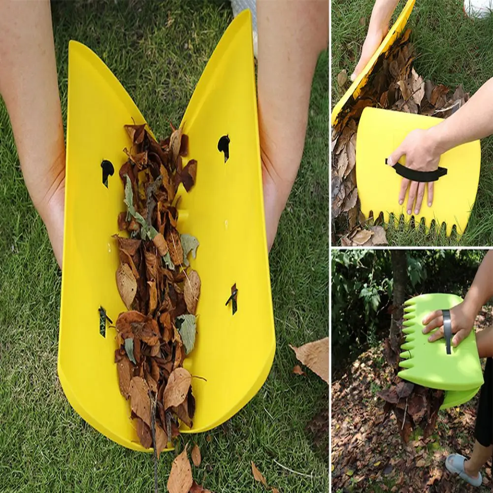 Blatt Rechen Schaufeln Müll Blatt Sammler Grabber mit Krallen ergonomischen Griff Hausgarten Blätter Pick-up-Werkzeuge