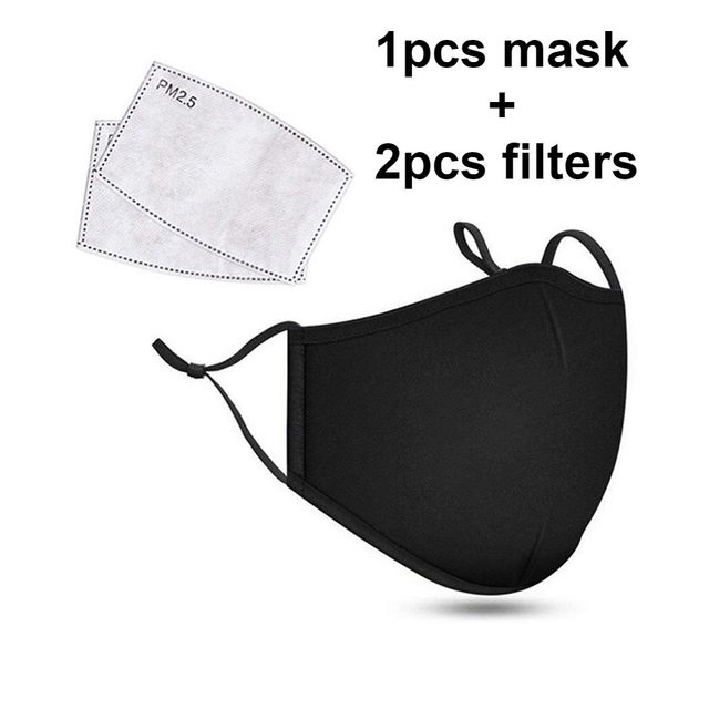 Große Schwarze Baumwoll-Gesichtsmaske Mit Ventil & Produktbild-Vorschau 12