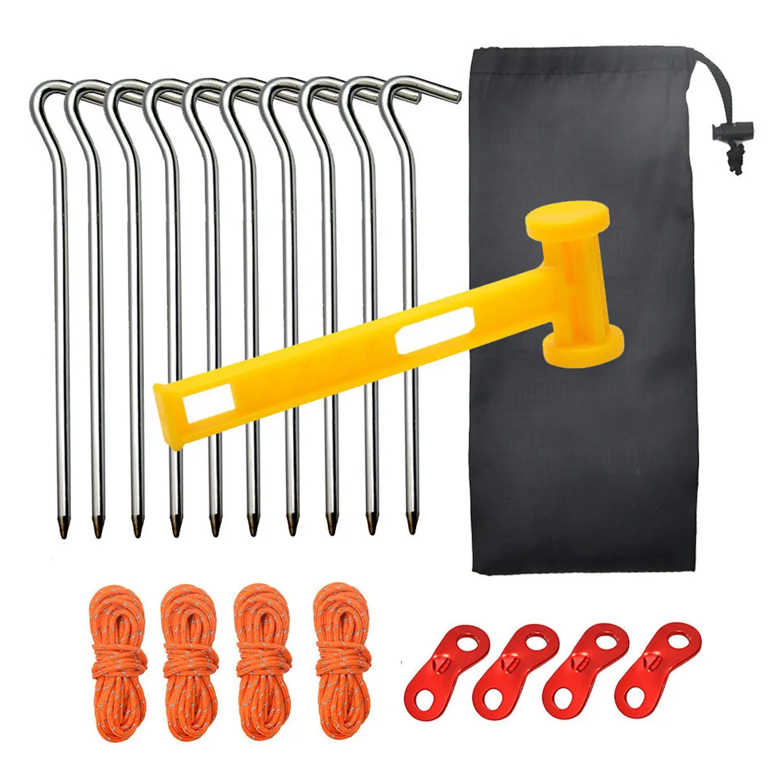 10x Tent Stakes Pegs Ground Stakes Lawn Ground Pin Camping Tent Nails Stake