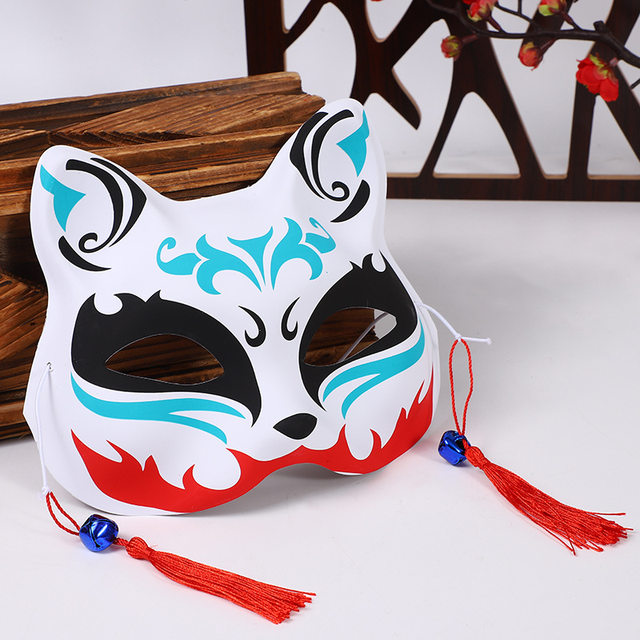 Anime Demon Slayer Foxes Mask Hand-painted Japanese Mask Half Face