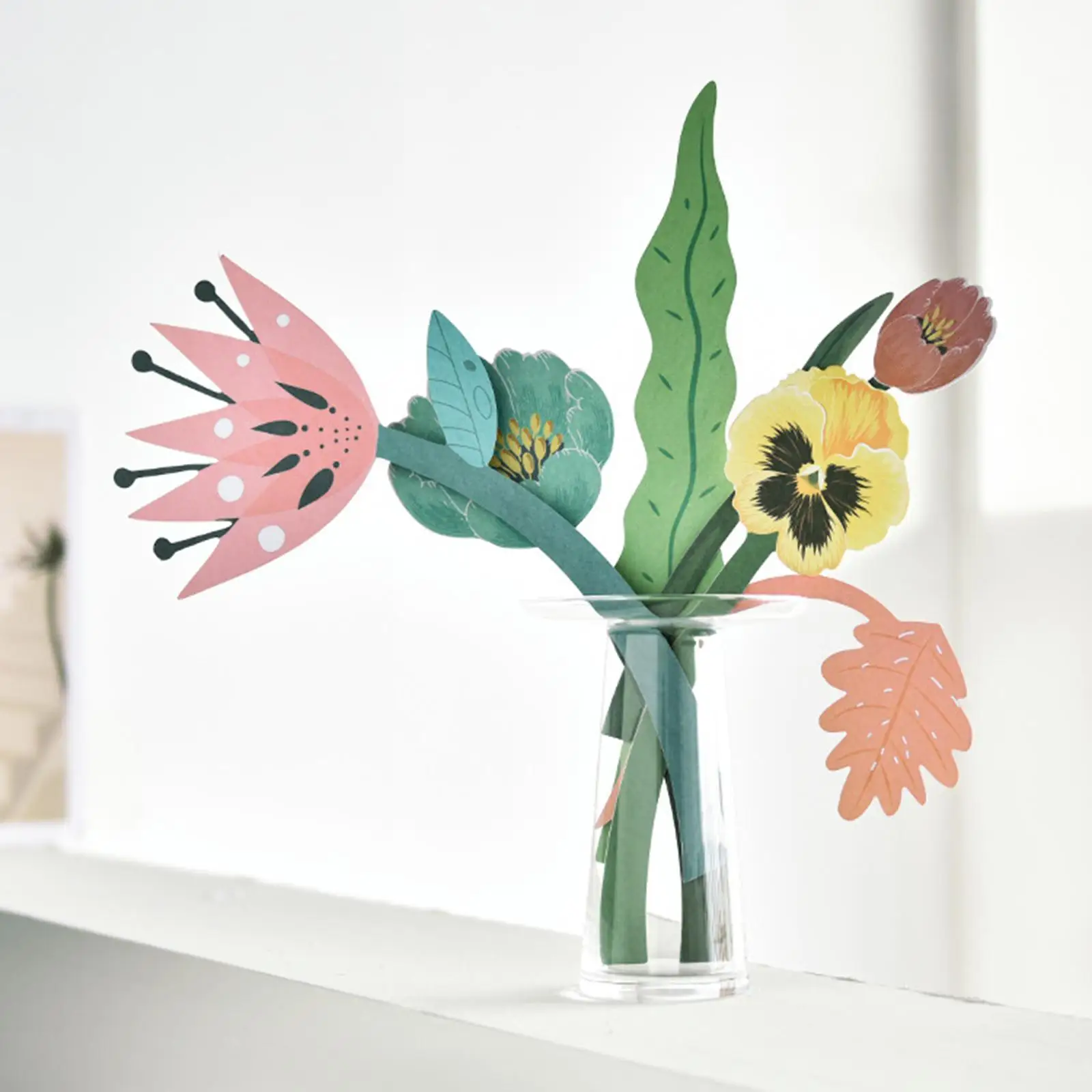Paper Flower Art Bouquet Fragrance Card Decorative Nordic Style for Wedding DIY Craft Flower Arrangement Scrapbooking Store