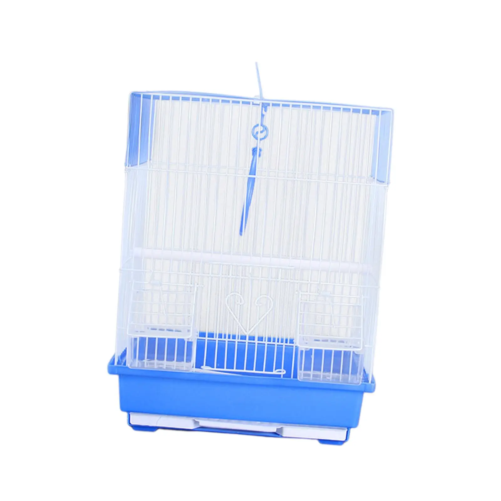 Bird Cage Hanging Hook Birdcage Parrot Stand Cage with Standing Pole for Parrot Parakeet Conures